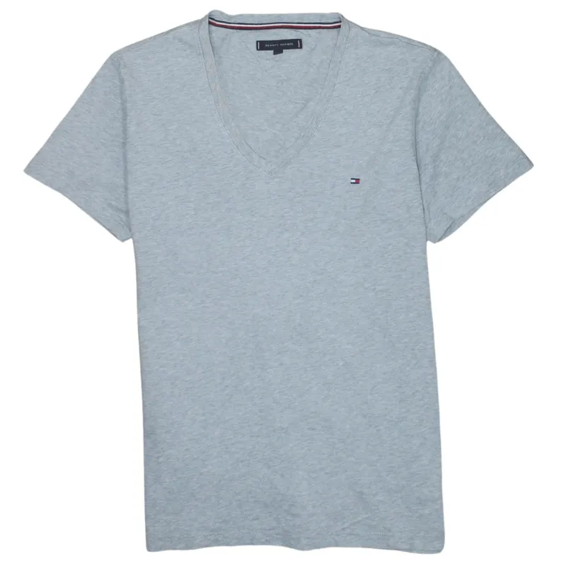 Tommy Hilfiger 90's Short Sleeves V Neck T Shirt XLarge Grey sold by Vintage Club