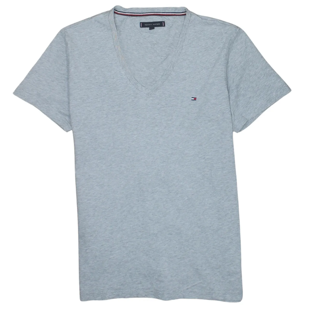 Tommy Hilfiger 90's Short Sleeves V Neck T Shirt XLarge Grey sold by Vintage Club