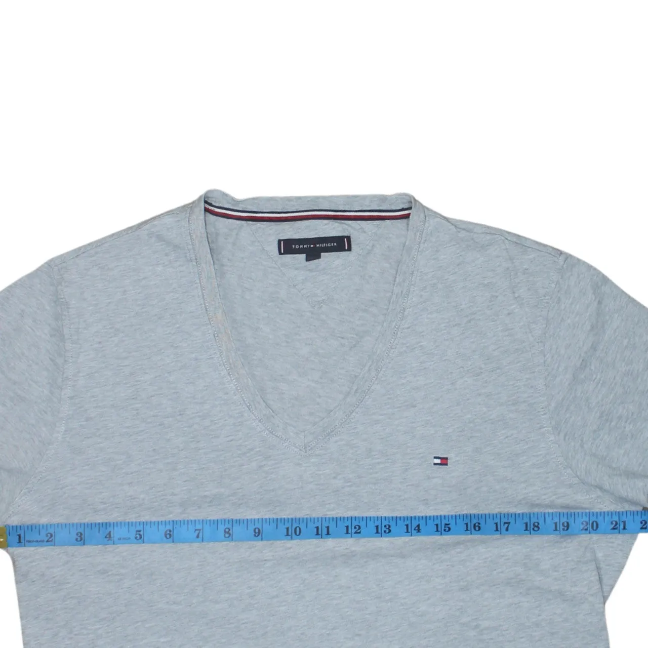 Tommy Hilfiger 90's Short Sleeves V Neck T Shirt XLarge Grey sold by Vintage Club product image thumbnail 5