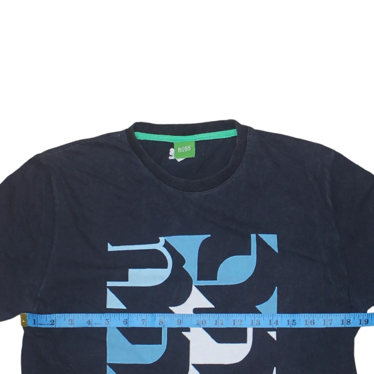 HUGO BOSS 90's Short Sleeves Crew Neck T Shirt Large Navy Blue sold by Vintage Club product image thumbnail 5
