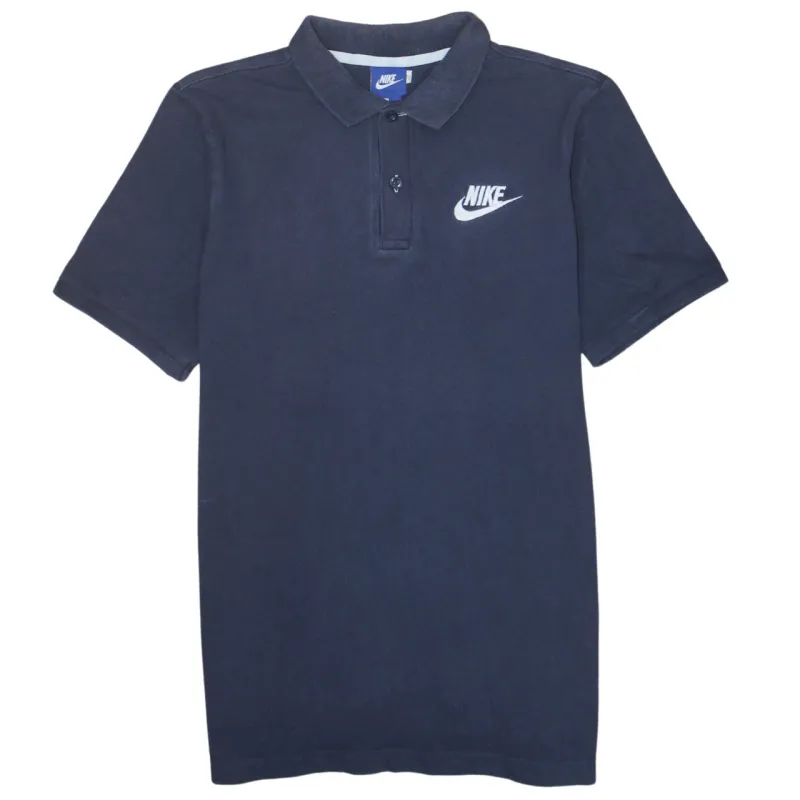 Nike 90's Swoosh Short Sleeves Polo Shirt Medium Navy Blue sold by Vintage Club