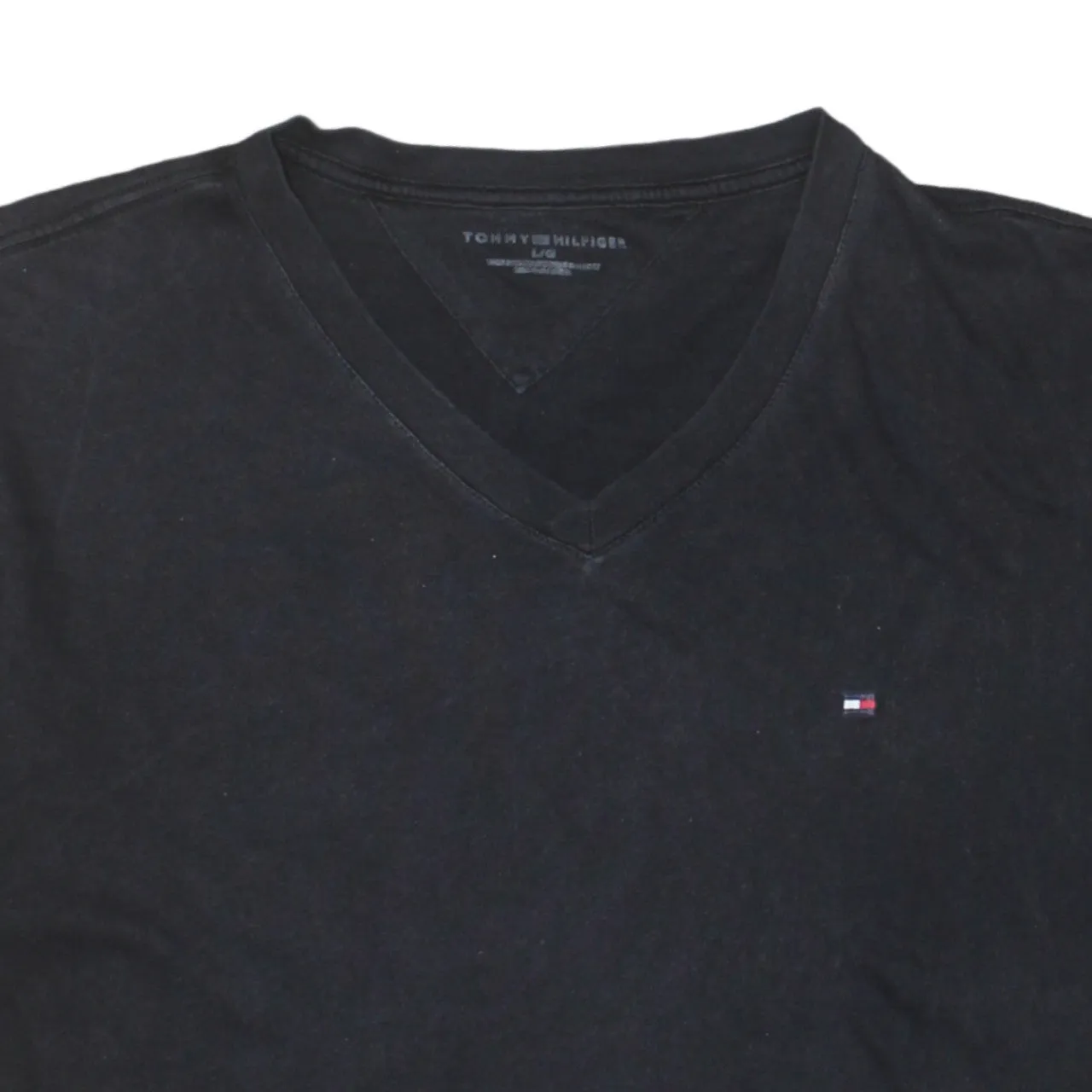 Tommy Hilfiger 90's Short Sleeves V Neck T Shirt Large Black sold by Vintage Club product image thumbnail 3