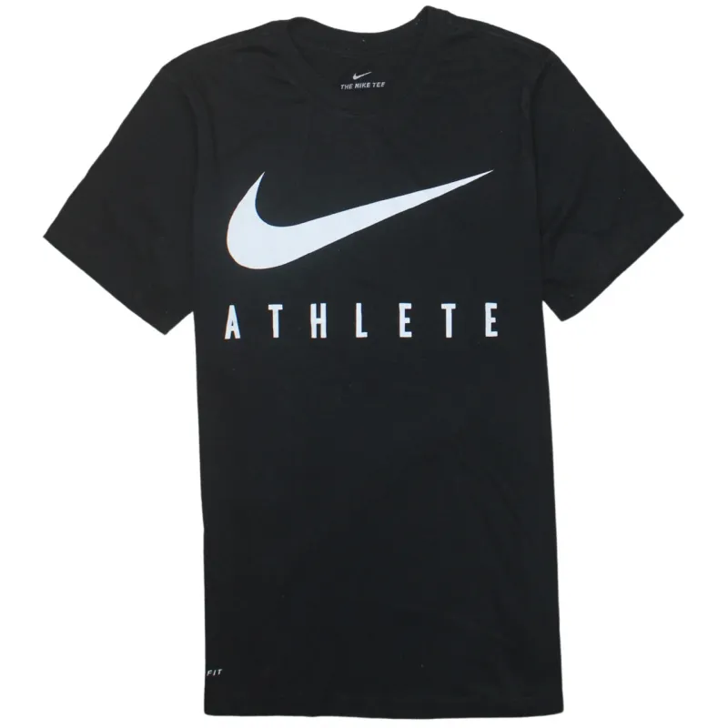 Nike 90's Center Middle Swoosh Crew Neck T Shirt Small Black sold by Vintage Club