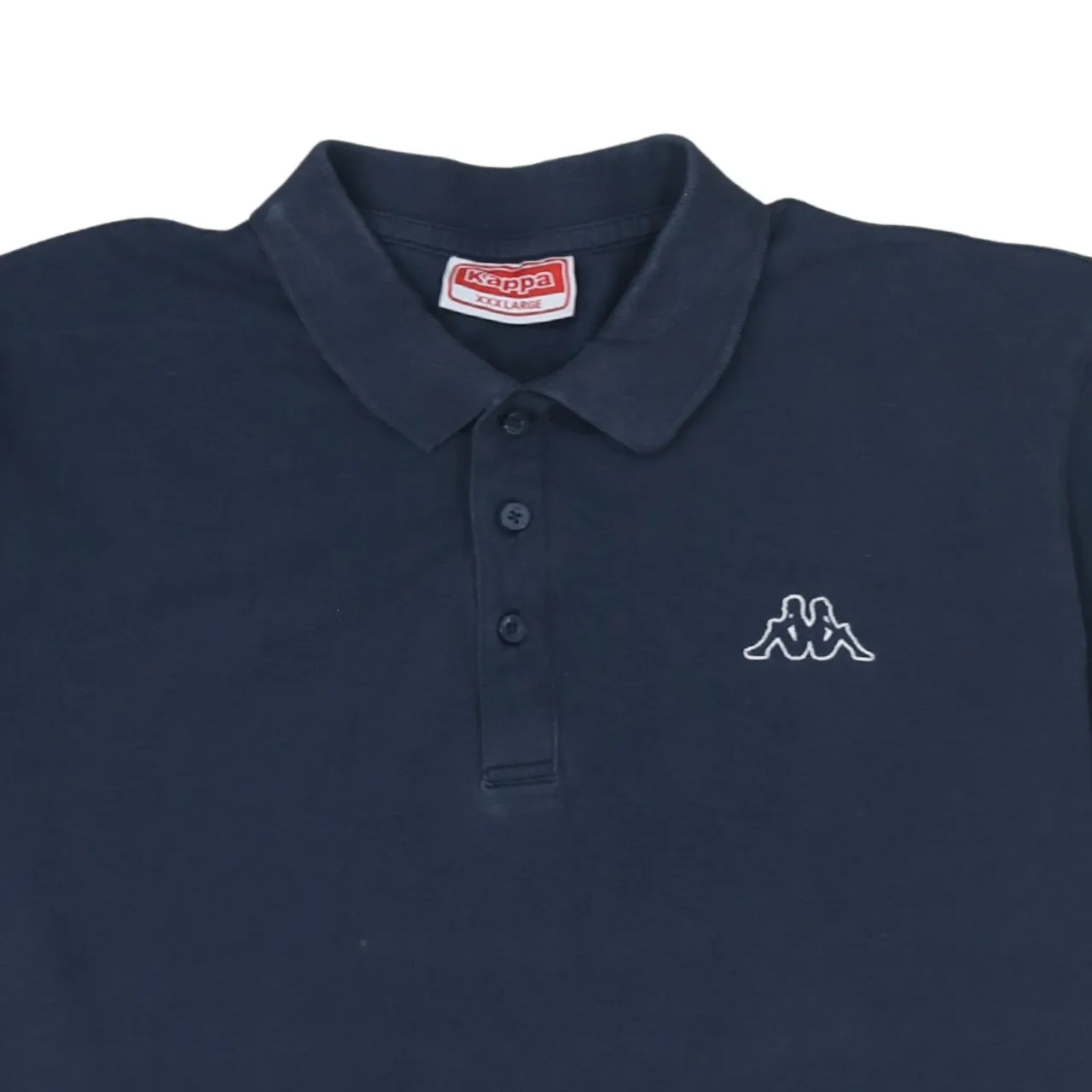 Kappa 90's Short Sleeves Quarter Button Polo Shirt XXXLarge (3XL) Navy Blue sold by Vintage Club product image thumbnail 3