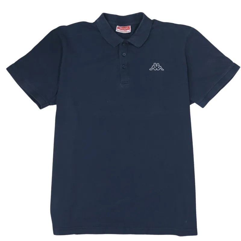 Kappa 90's Short Sleeves Quarter Button Polo Shirt XXXLarge (3XL) Navy Blue sold by Vintage Club