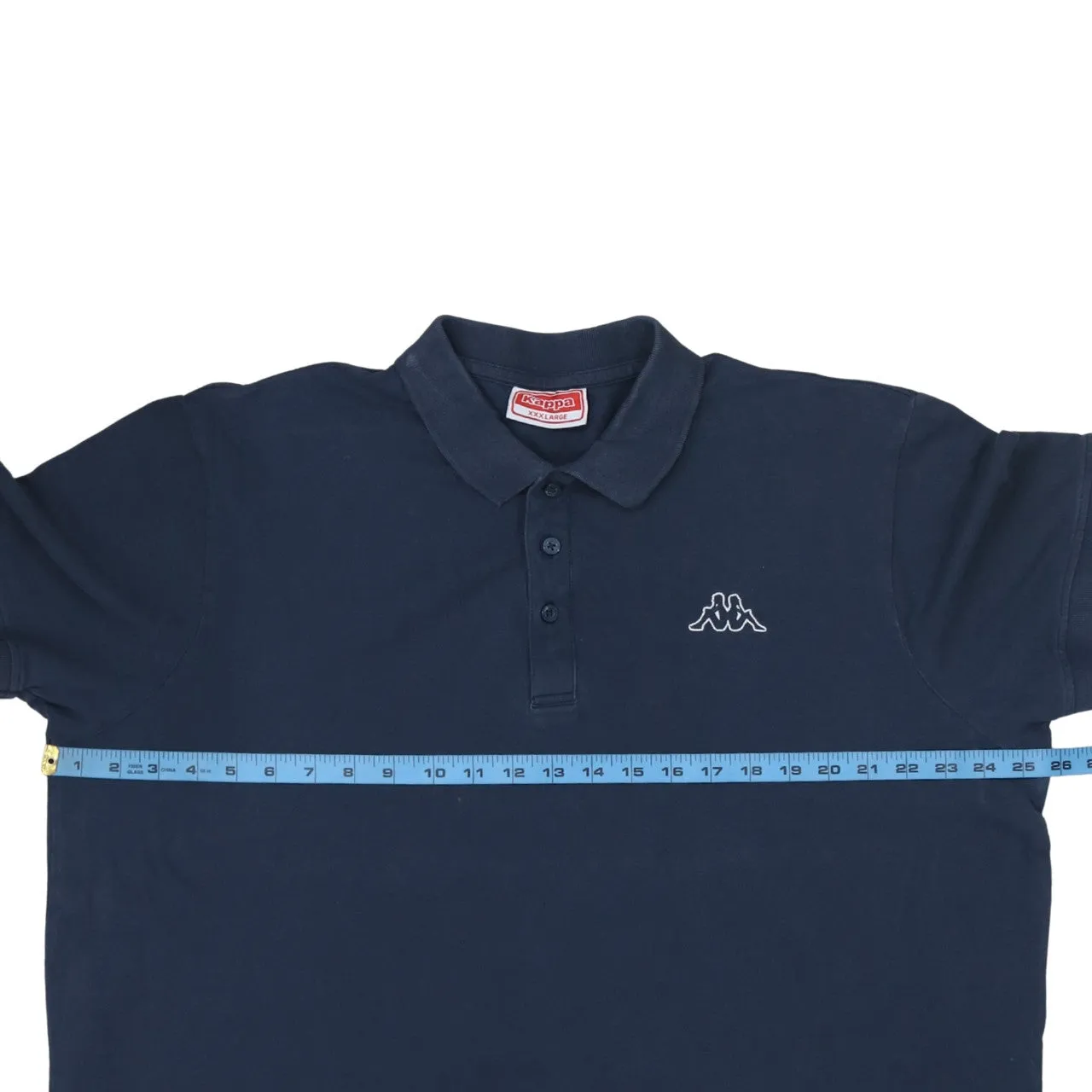 Kappa 90's Short Sleeves Quarter Button Polo Shirt XXXLarge (3XL) Navy Blue sold by Vintage Club product image thumbnail 5