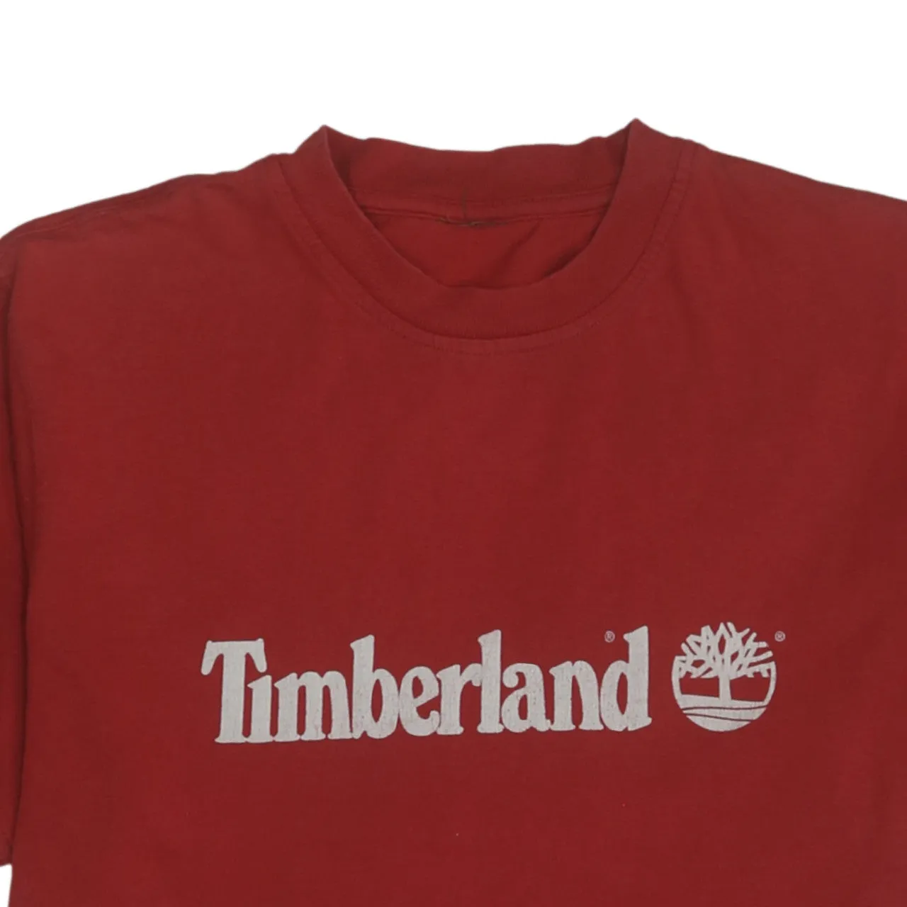 Timberland 90's Spellout Short Sleeves T Shirt Medium Red sold by Vintage Club product image thumbnail 3