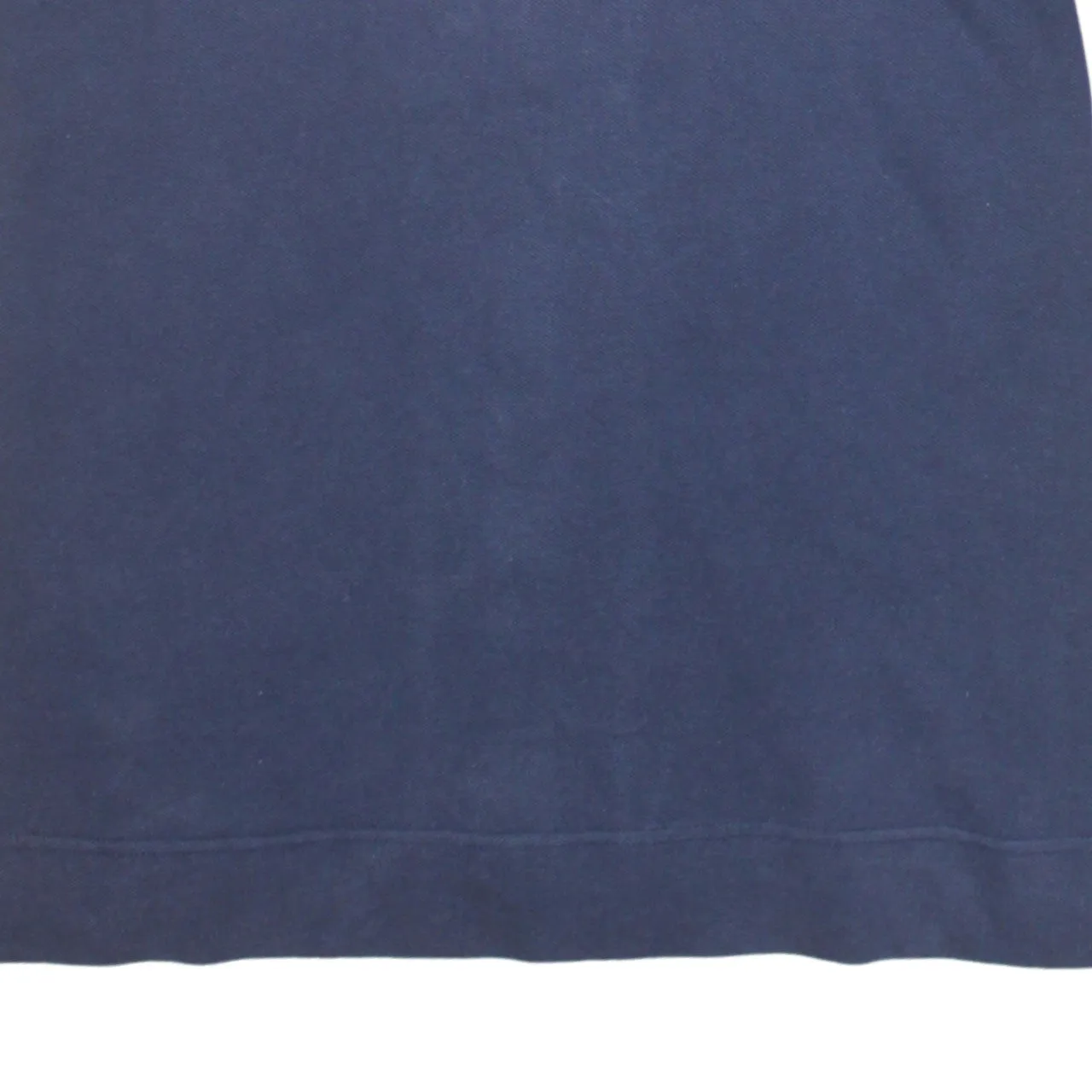 Tommy Hilfiger 90's Short Sleeves Quarter Button Polo Shirt Large Navy Blue sold by Vintage Club product image thumbnail 4