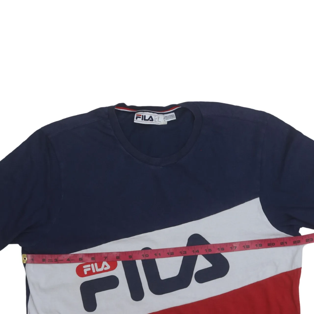 Fila 90's Spellout Short Sleeves T Shirt XLarge Navy Blue sold by Vintage Club product image thumbnail 5