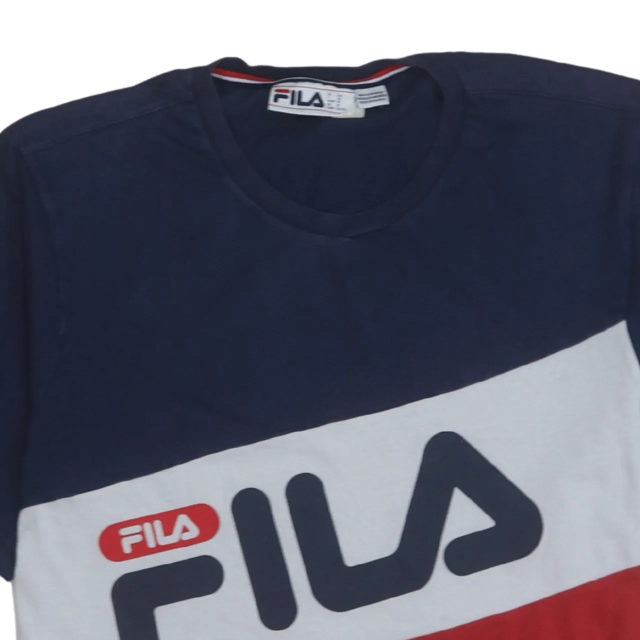 Fila 90's Spellout Short Sleeves T Shirt XLarge Navy Blue sold by Vintage Club product image thumbnail 3