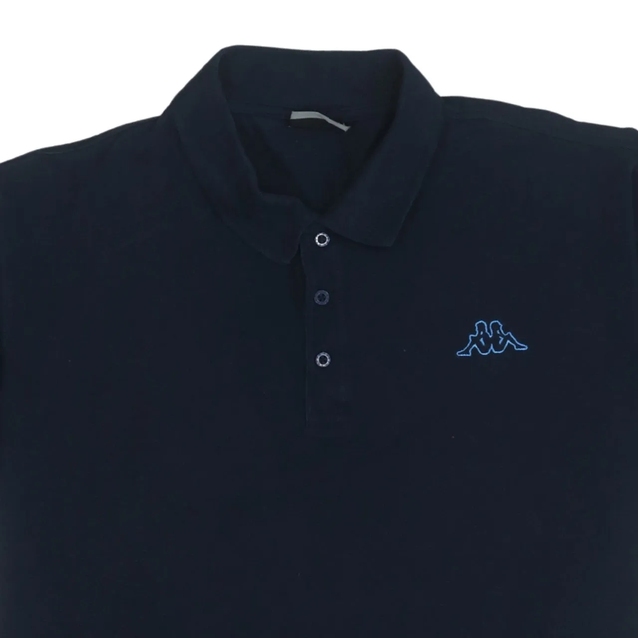 Kappa 90's Short Sleeves Quarter Button Polo Shirt XXLarge (2XL) Navy Blue sold by Vintage Club product image thumbnail 3
