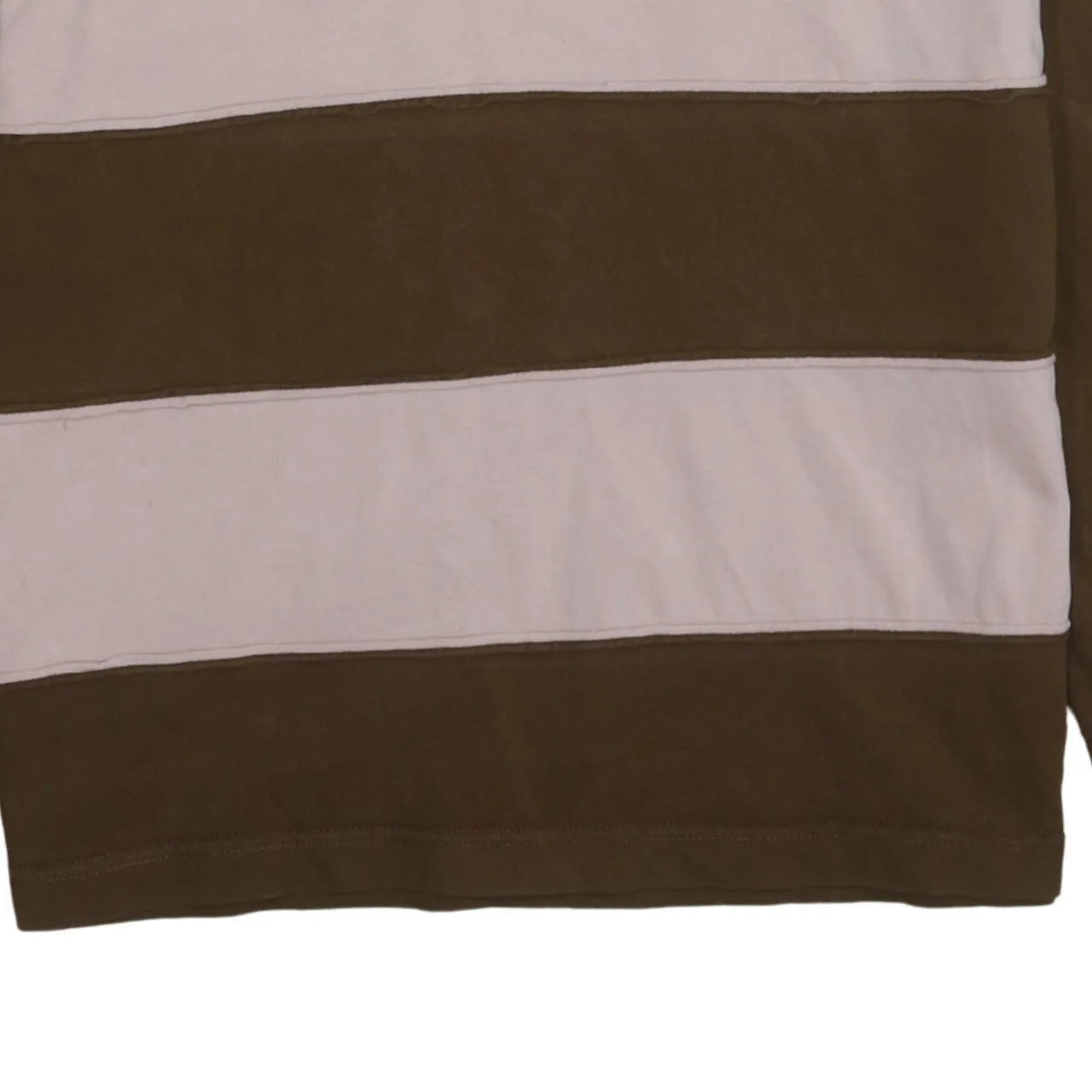 Tommy Hilfiger 90's Long Sleeve Quarter Button Polo Shirt Large Brown sold by Vintage Club product image thumbnail 4