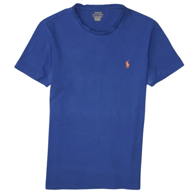 Polo Ralph Lauren 90's Short Sleeves Crew Neck T Shirt Small Blue made by Polo by Ralph Lauren