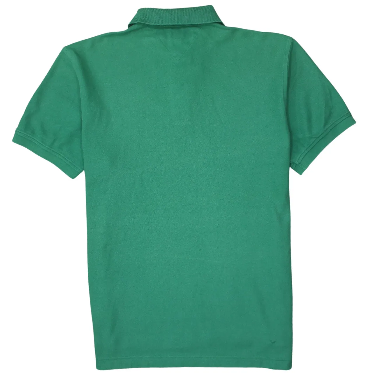 Tommy Hilfiger 90's Short Sleeves Quarter Button Polo Shirt Medium Green sold by Vintage Club product image thumbnail 2