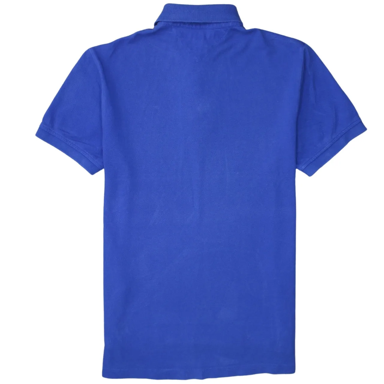 Tommy Hilfiger 90's Short Sleeves Quarter Button Polo Shirt Small Blue sold by Vintage Club product image thumbnail 2
