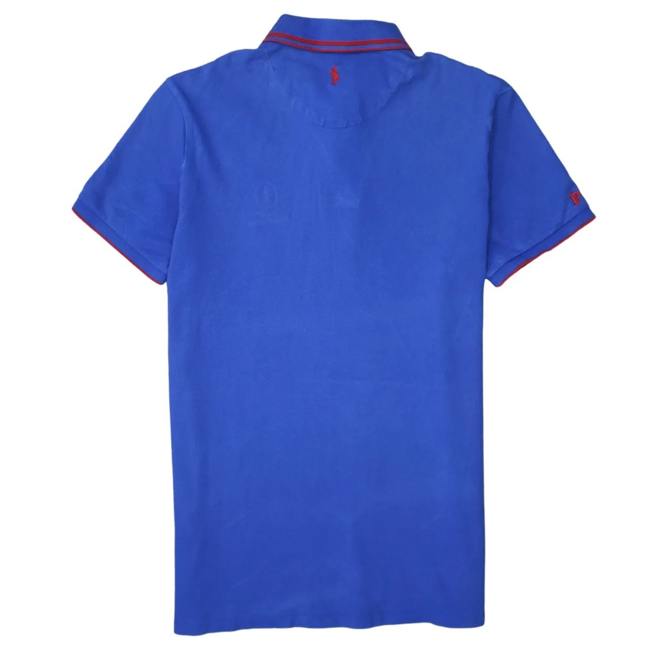 Polo Golf 90's Short Sleeves Quarter Button Polo Shirt Medium Blue sold by Vintage Club product image thumbnail 2