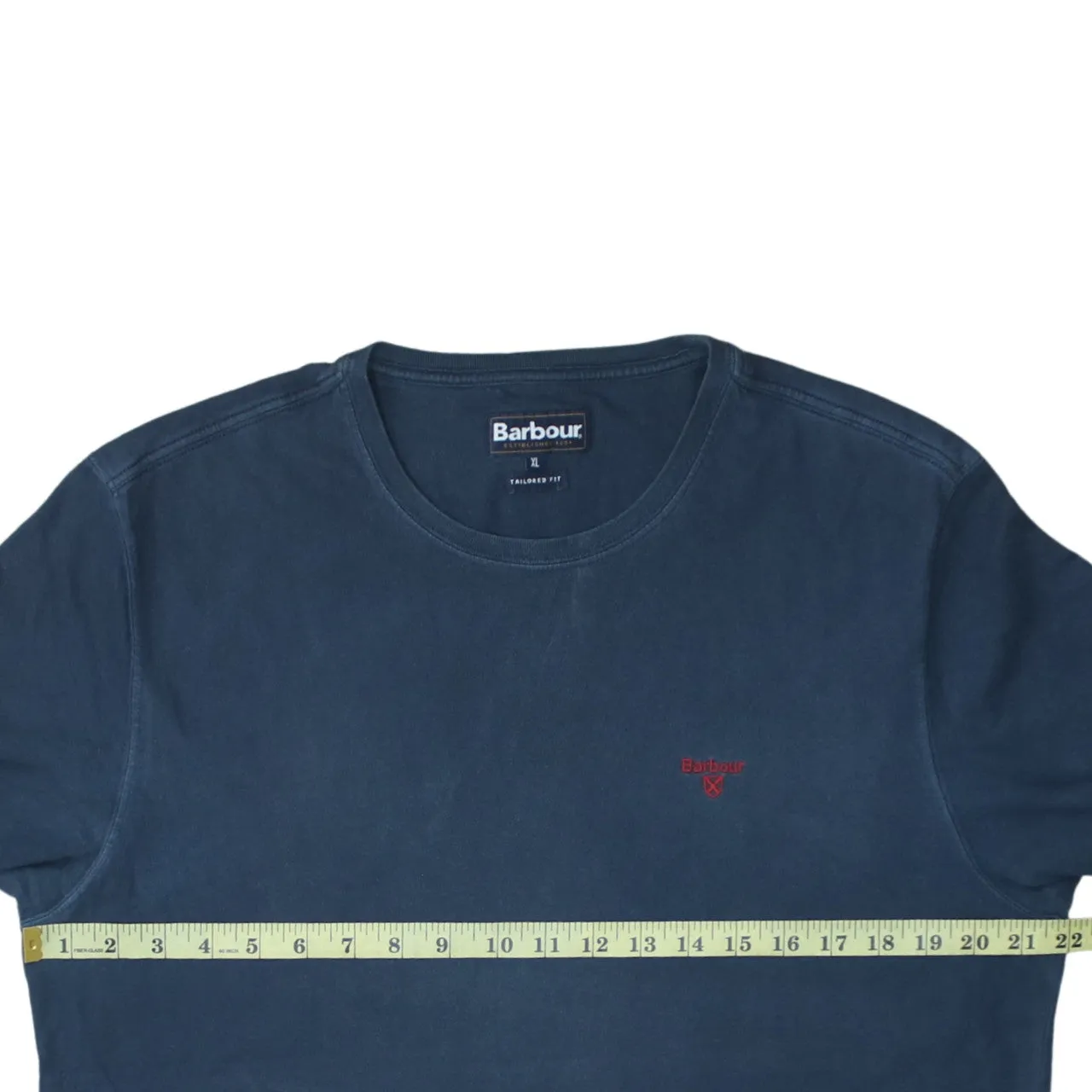 Barbour 90's Short Sleeves Crew Neck T Shirt XLarge Navy Blue sold by Vintage Club product image thumbnail 5