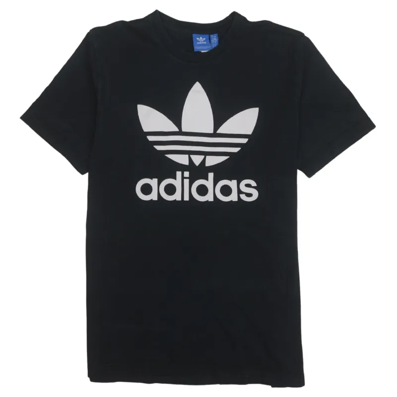 Adidas 90's Spellout Short Sleeves T Shirt Large Black sold by Vintage Club