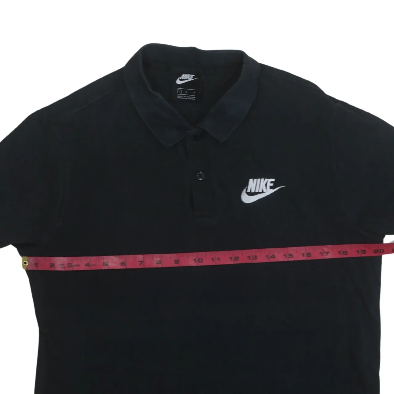Nike 90's Swoosh Quarter Button Polo Shirt Large Black sold by Vintage Club product image thumbnail 5