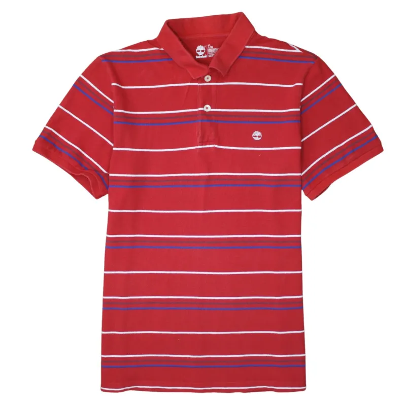 Timberland 90's Short Sleeves Quarter Button Polo Shirt Large Red sold by Vintage Club