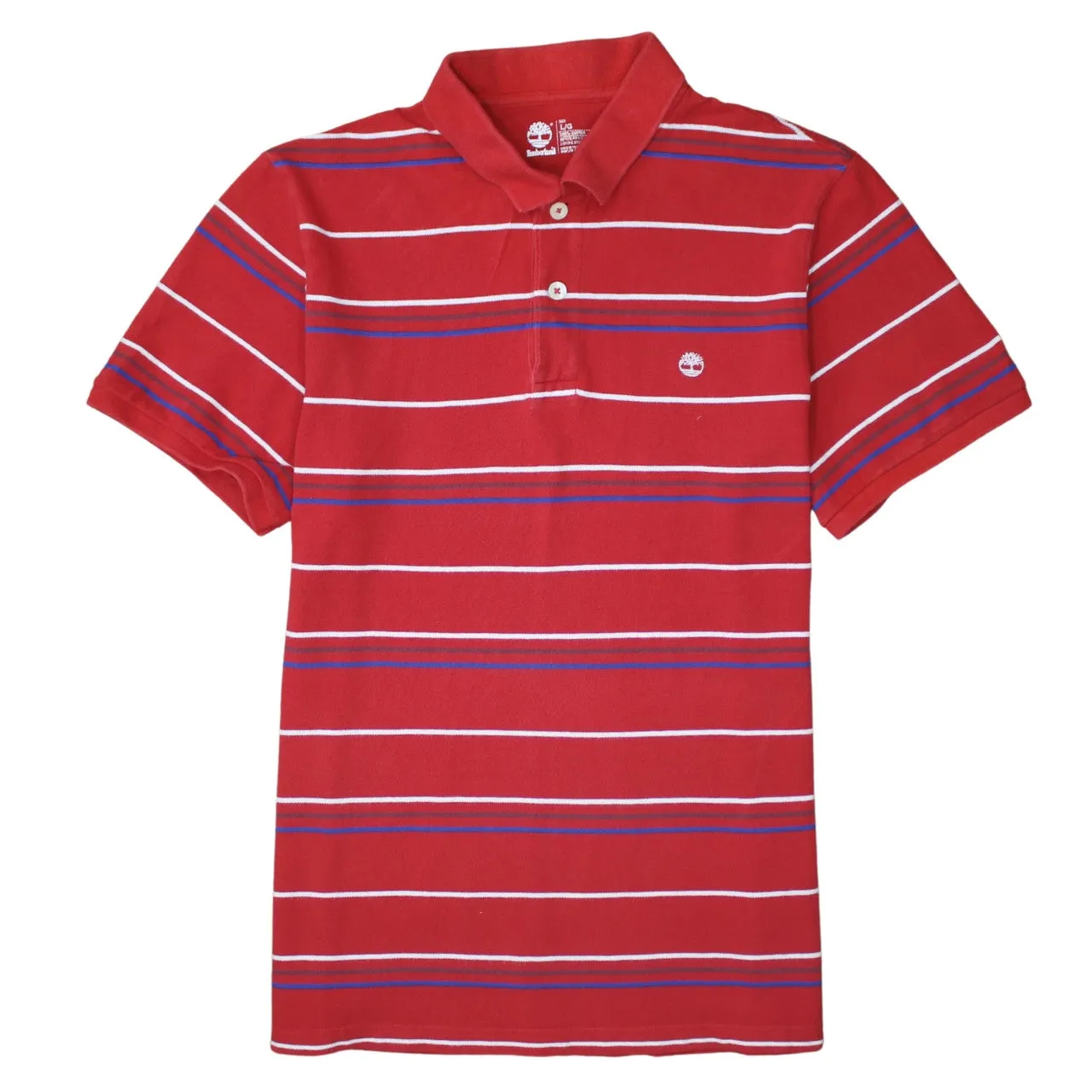 Timberland 90's Short Sleeves Quarter Button Polo Shirt Large Red sold by Vintage Club