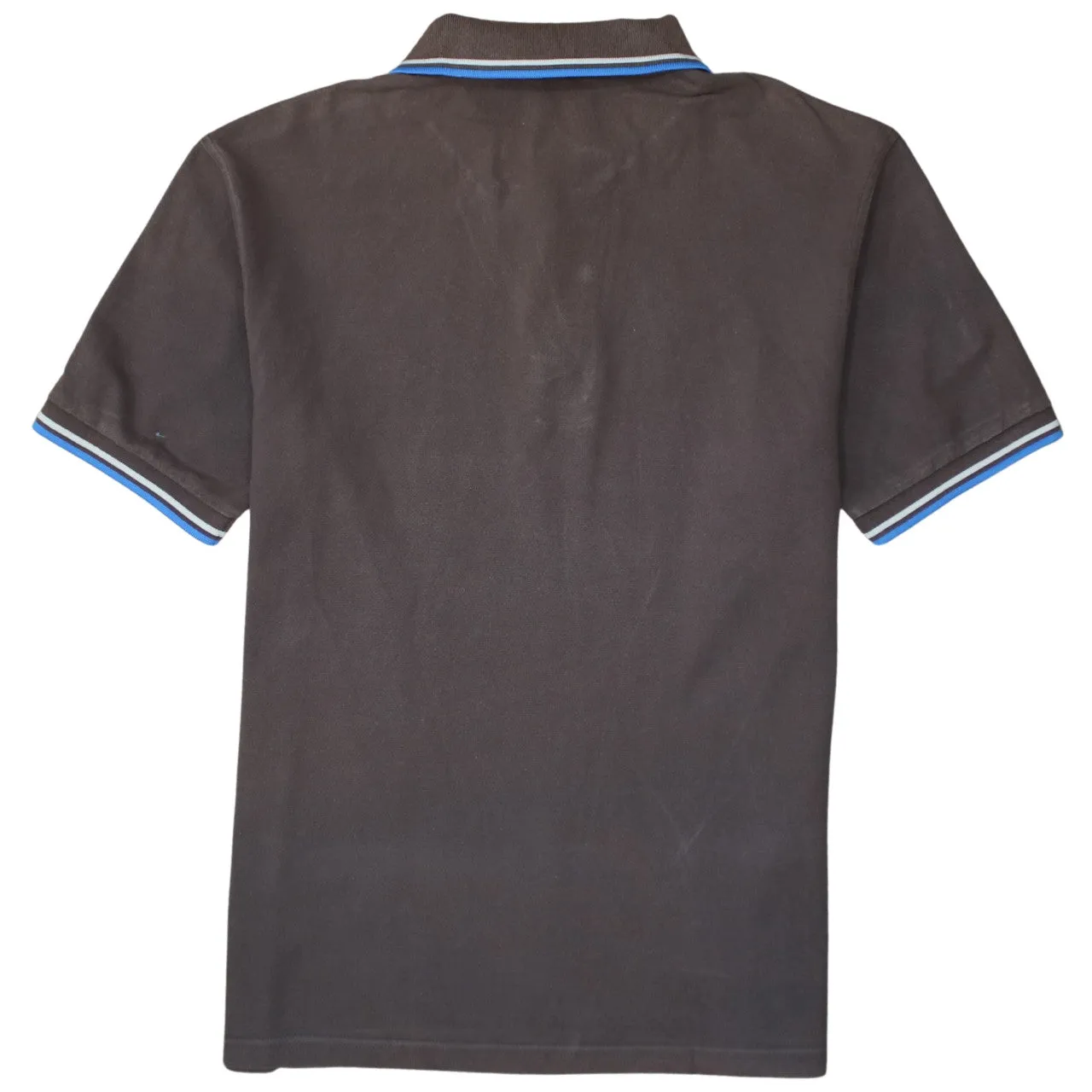 FRED PERRY 90's Short Sleeves Quarter Button Polo Shirt Large Brown sold by Vintage Club product image thumbnail 2