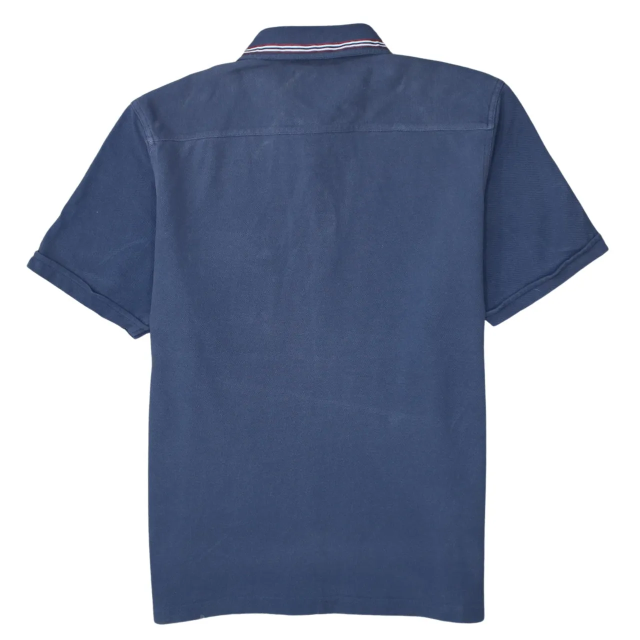 FRED PERRY 90's Short Sleeves Quarter Button Polo Shirt Large Navy Blue sold by Vintage Club product image thumbnail 2