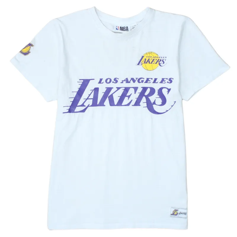 NBA 90's Los Angeles Lakers Short Sleeves T Shirt Medium  White sold by Vintage Club