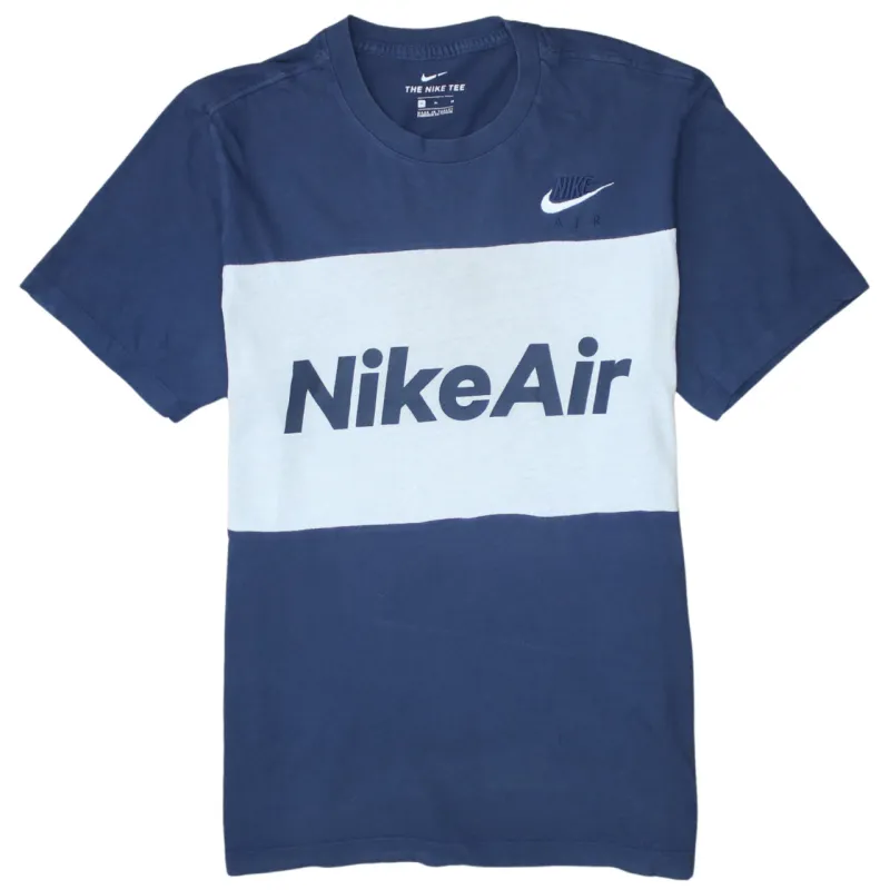 Nike 90's Swoosh Short Sleeves T Shirt Medium Navy Blue made by Nike