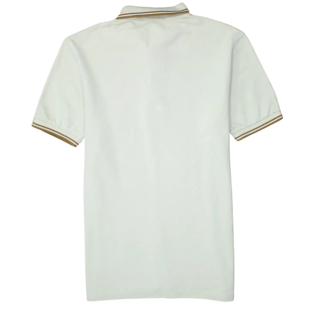 FRED PERRY 90's Short Sleeves Quarter Button Polo Shirt Medium Beige Cream sold by Vintage Club product image thumbnail 2