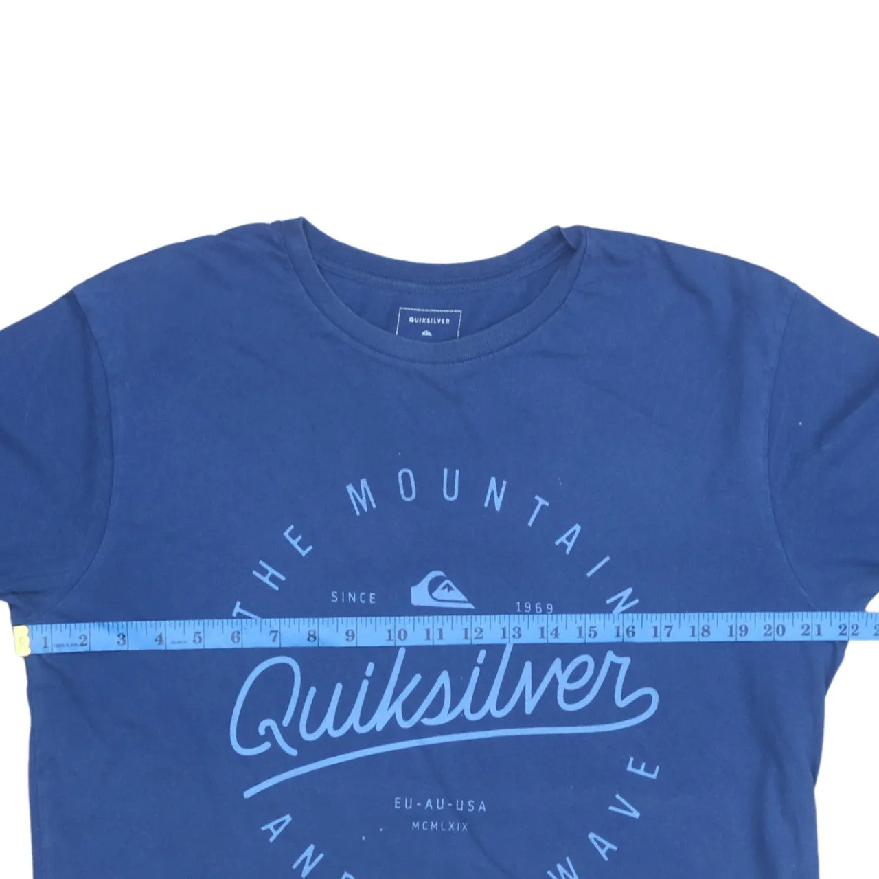 Quiksilver Blue Graphic T Shirt Women's XLarge Printed Logo Surf Casual Tee Top sold by Vintage Club product image thumbnail 5