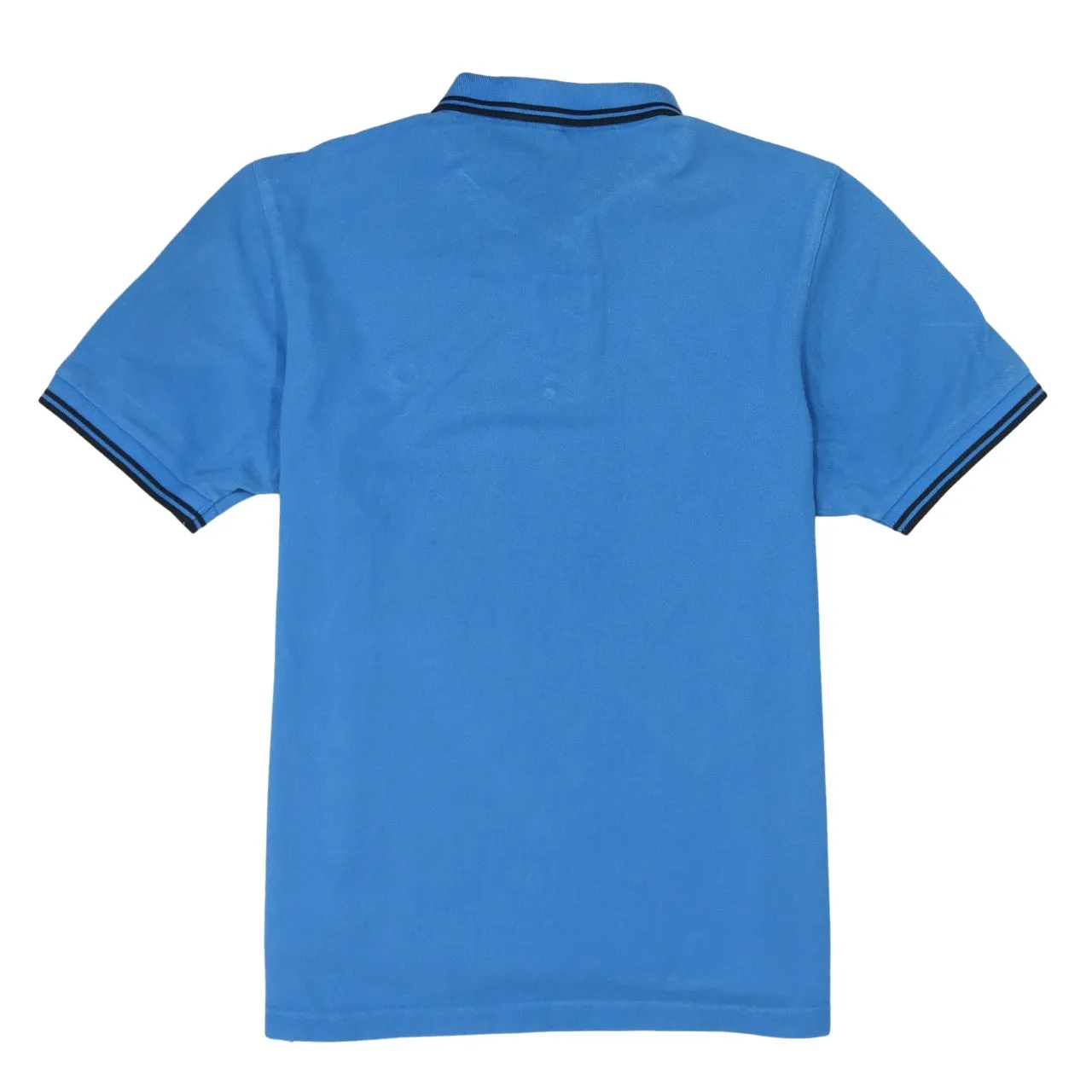 FRED PERRY 90's Short Sleeves Quarter Button Polo Shirt Large Blue sold by Vintage Club product image thumbnail 2
