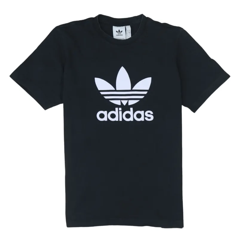 Adidas 90's Spellout Short Sleeves T Shirt Small Black sold by Vintage Club