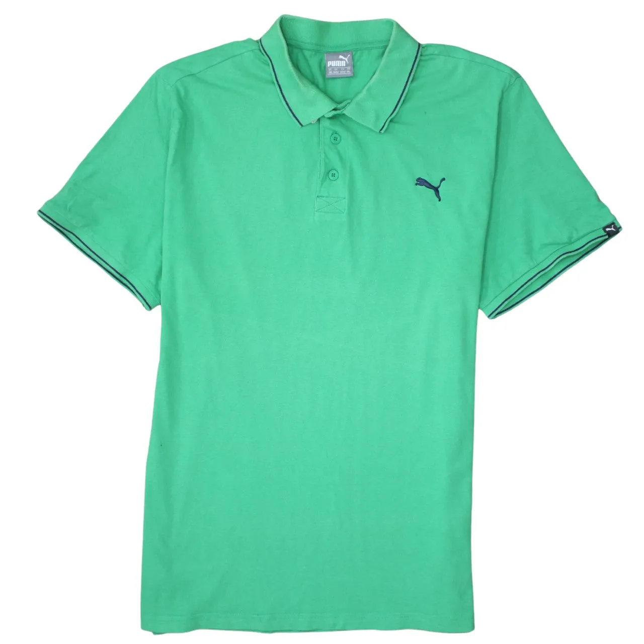 Puma 90's Short Sleeves Quarter Button Polo Shirt XXLarge (2XL) Green sold by Vintage Club