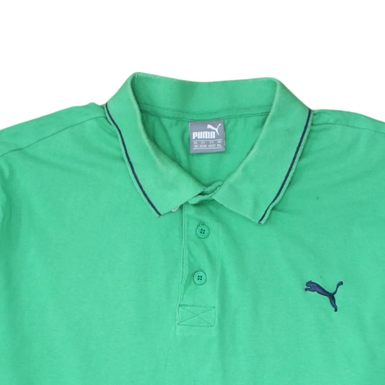 Puma 90's Short Sleeves Quarter Button Polo Shirt XXLarge (2XL) Green sold by Vintage Club product image thumbnail 3