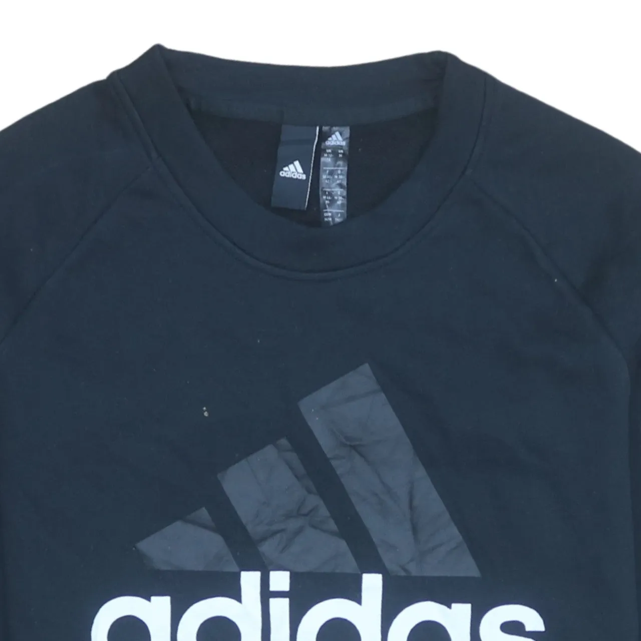 Adidas 90's Spellout Crew Neck Sweatshirt Medium Black sold by Vintage Club product image thumbnail 3