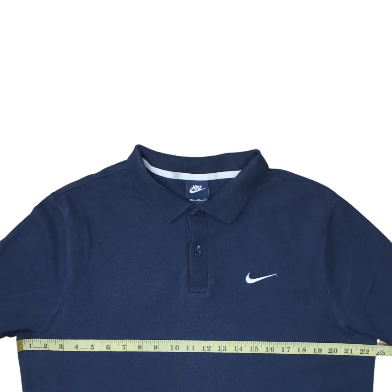 Nike 90's Swoosh Quarter Button Polo Shirt XXLarge (2XL) Navy Blue sold by Vintage Club product image thumbnail 5