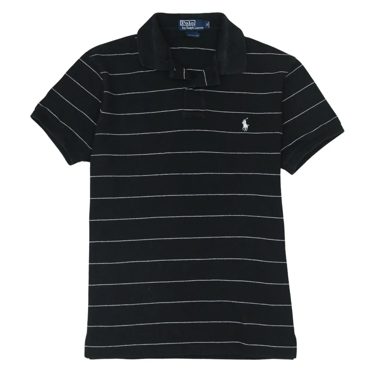 Polo Ralph Lauren 90's Short Sleeves Quarter Button Polo Shirt Medium Black sold by Vintage Club