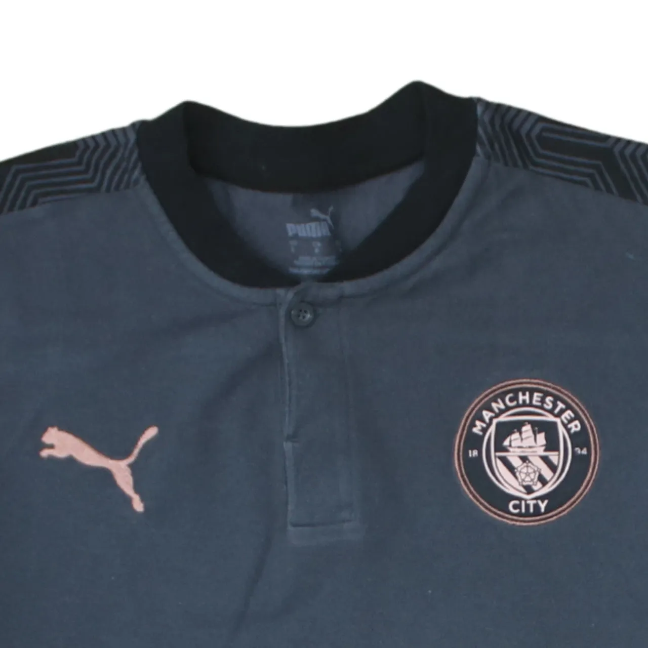 Puma 90's Short Sleeves Quarter Button Polo Shirt Large Grey sold by Vintage Club product image thumbnail 3