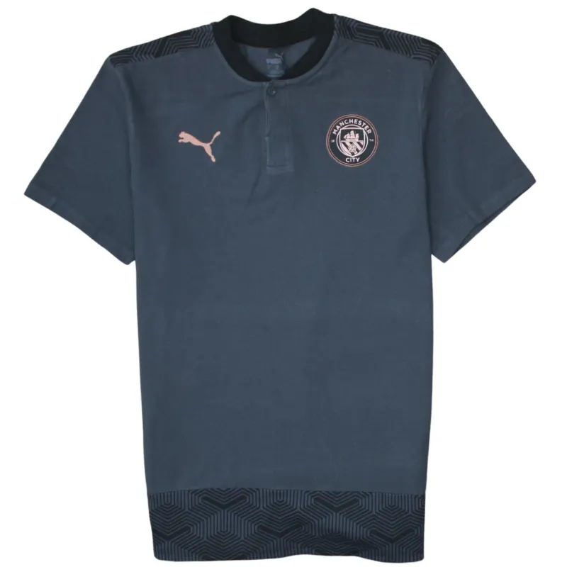 Puma 90's Short Sleeves Quarter Button Polo Shirt Large Grey sold by Vintage Club