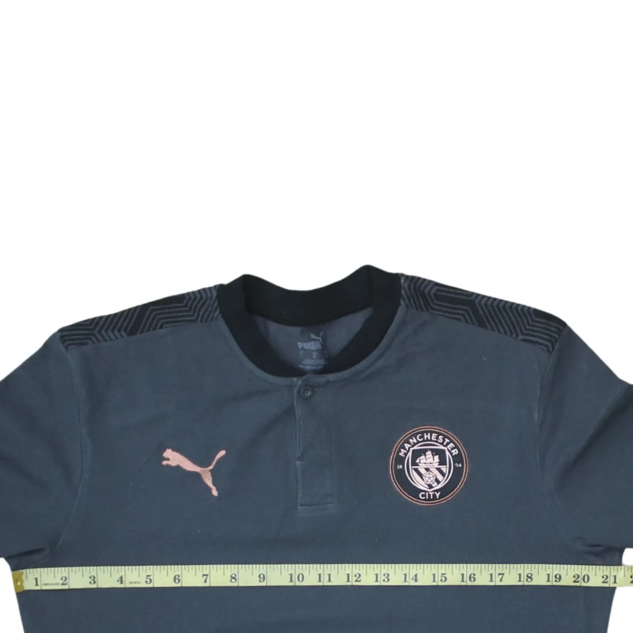 Puma 90's Short Sleeves Quarter Button Polo Shirt Large Grey sold by Vintage Club product image thumbnail 5