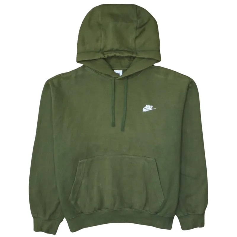 Nike 90's Swoosh Pullover Hoodie Large Green sold by Vintage Club