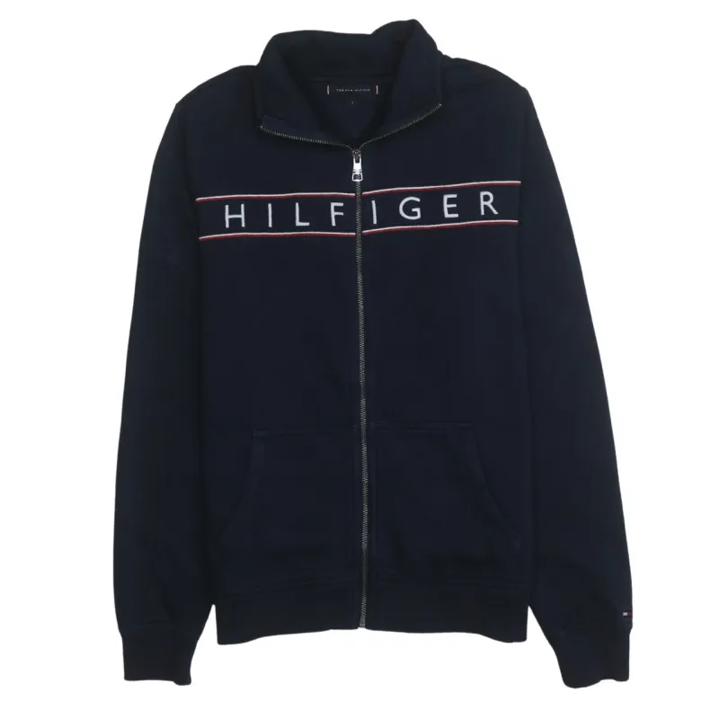 Tommy Hilfiger 90's Hilfiger Full Zip Up Sweatshirt Small Navy Blue made by Tommy Hilfiger