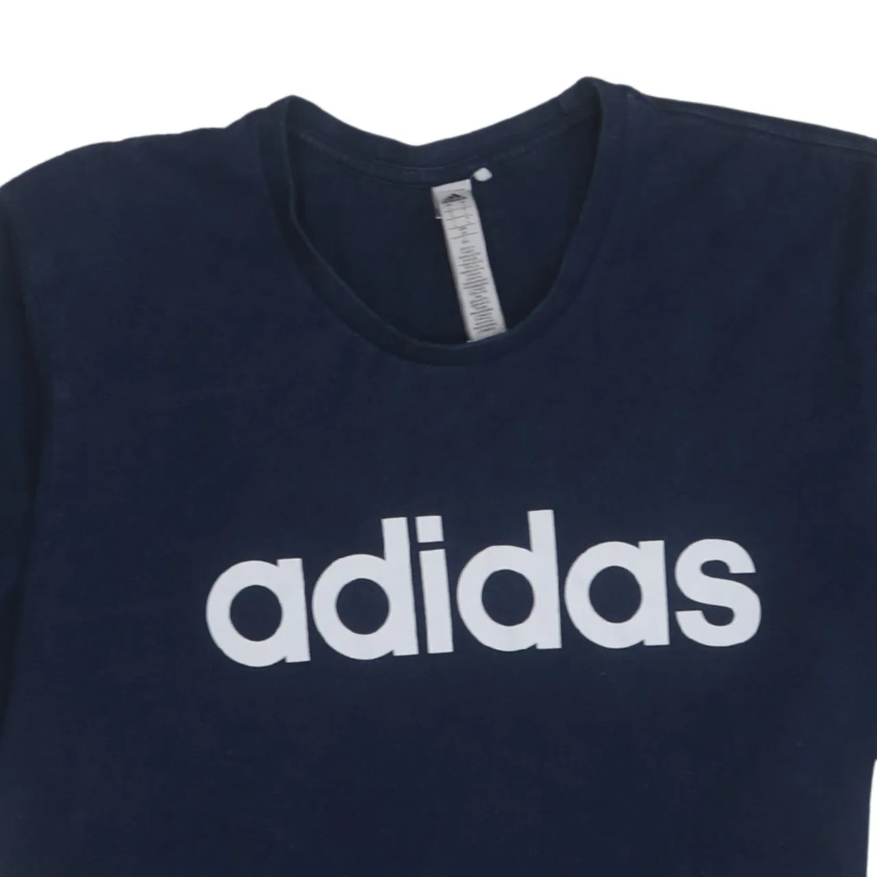 Adidas 90's Spellout Short Sleeves T Shirt Large Navy Blue sold by Vintage Club product image thumbnail 3