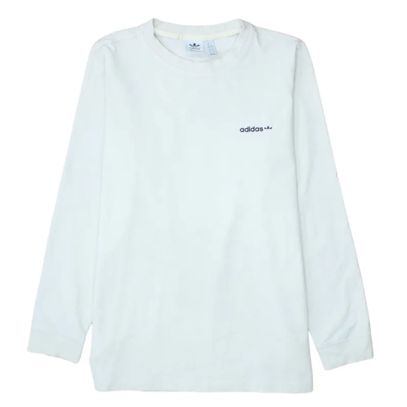 Adidas 90's Lightweight Crew Neck Sweatshirt Medium  White sold by Vintage Club