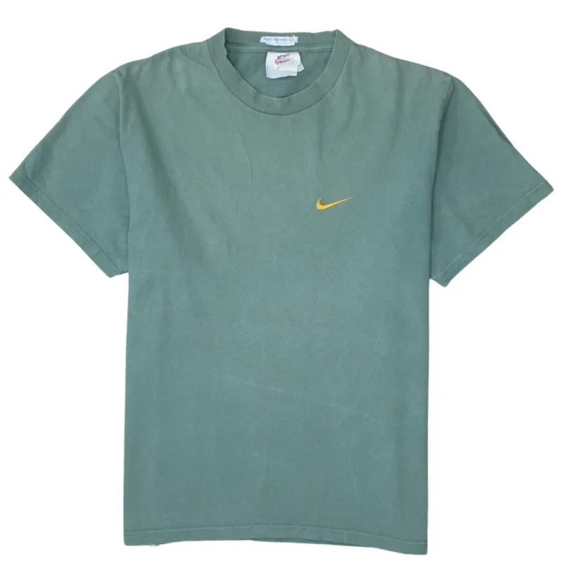 Nike 90's Swoosh Short Sleeves T Shirt Medium Green made by Nike