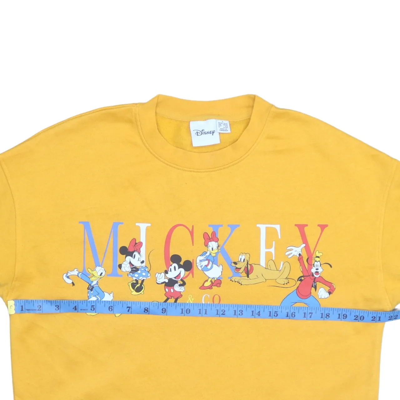 Disney 90's Mickey Mouse & Friends Crew Neck Sweatshirt Small Yellow sold by Vintage Club product image thumbnail 5