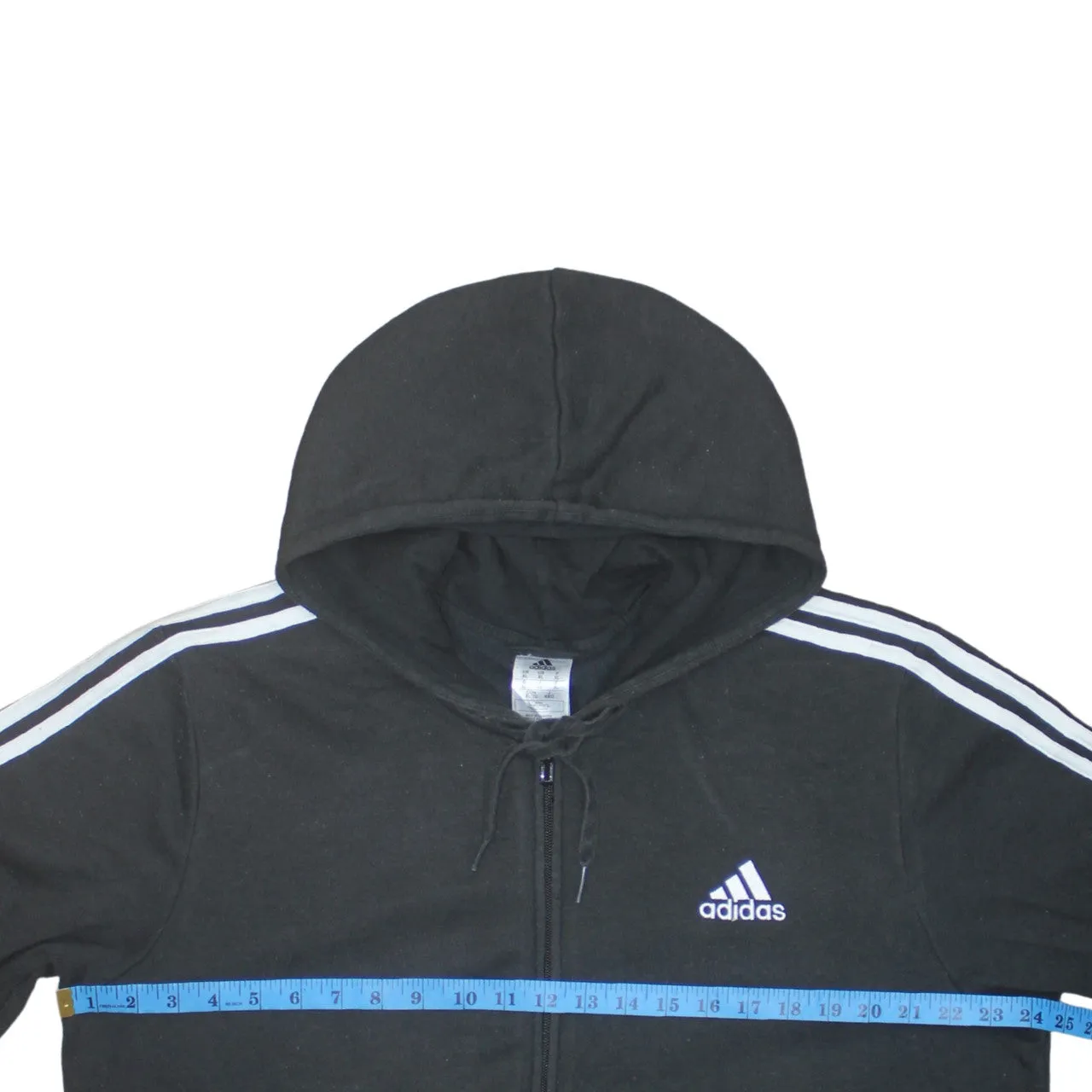 Adidas 90's Striped Sleeve Full Zip Up Hoodie XLarge Black sold by Vintage Club product image thumbnail 5