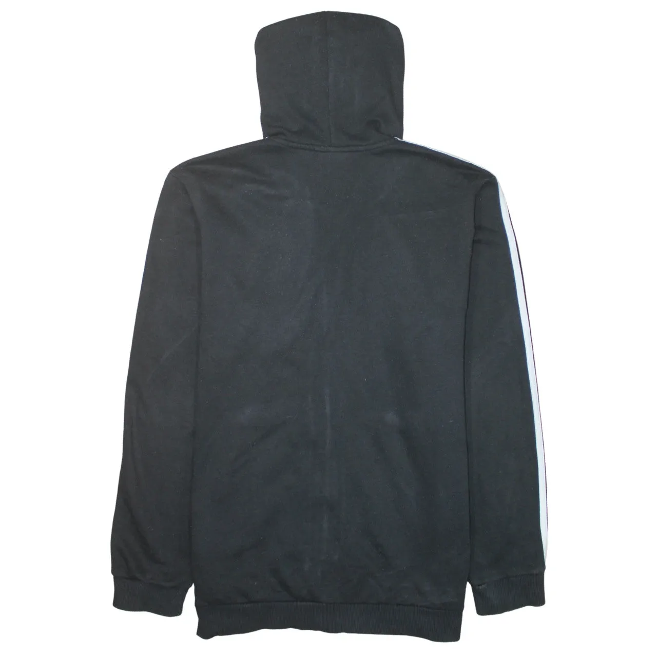 Adidas 90's Striped Sleeve Full Zip Up Hoodie XLarge Black sold by Vintage Club product image thumbnail 2