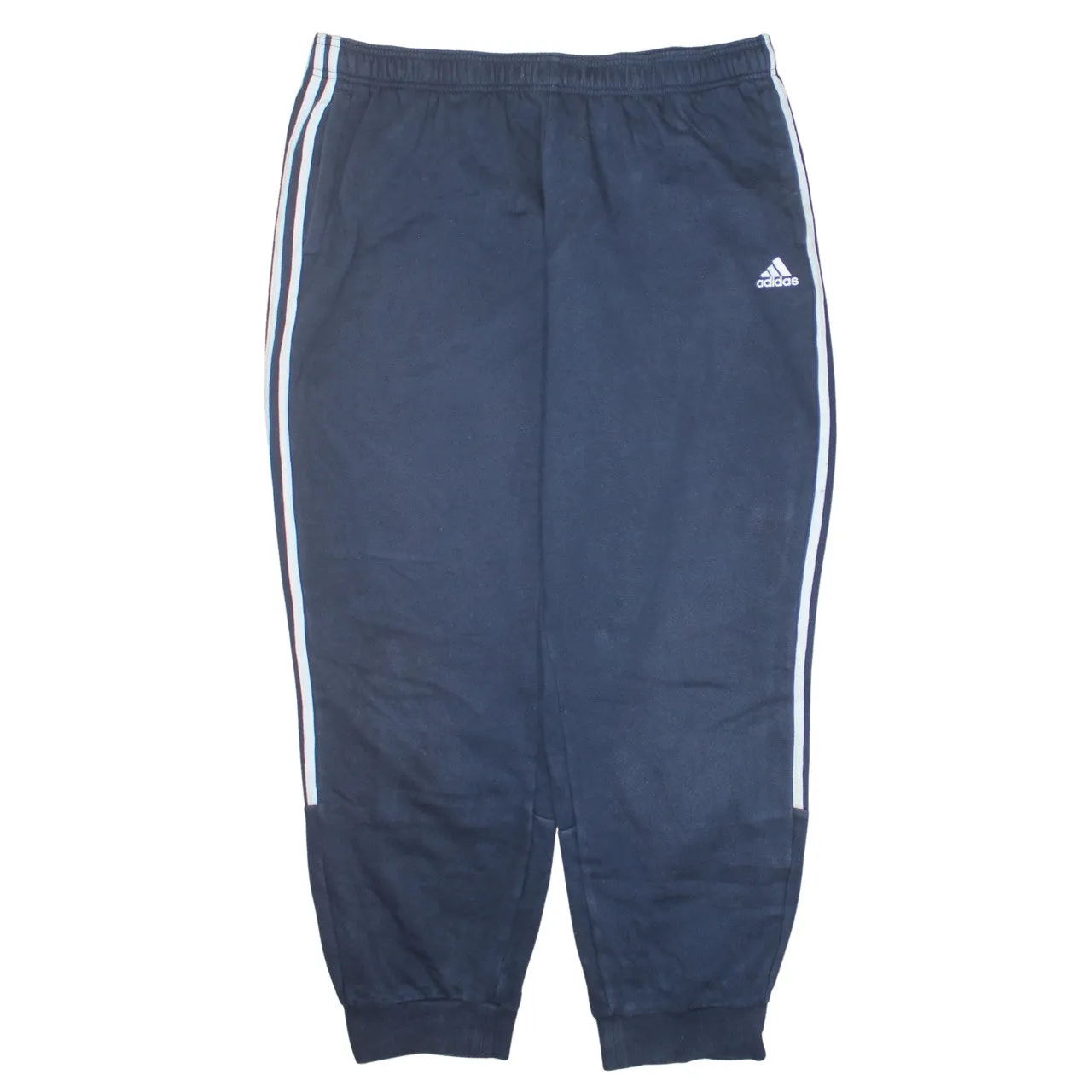 Adidas 90's Elasticated Waistband Drawstrings Casual Joggers / Sweatpants XXLarge (2XL) Navy Blue sold by Vintage Club